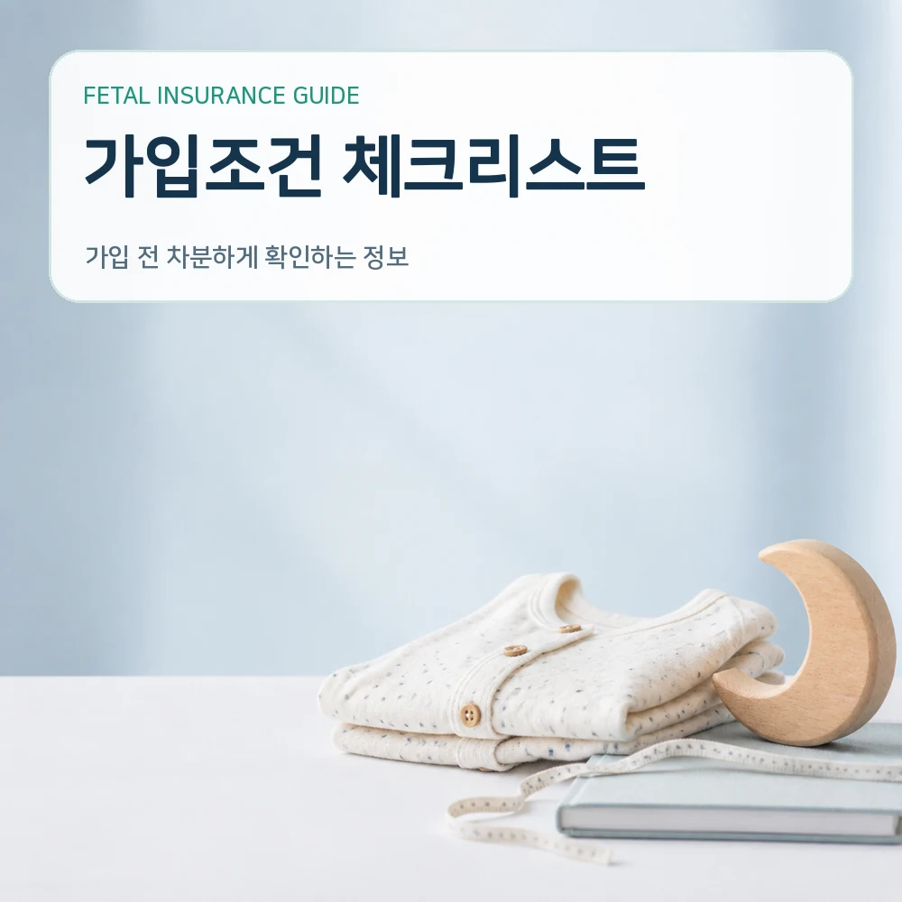 태아보험 가입조건 체크리스트: 태아보험 가입 조건 체크리스트 안내 이미지 2