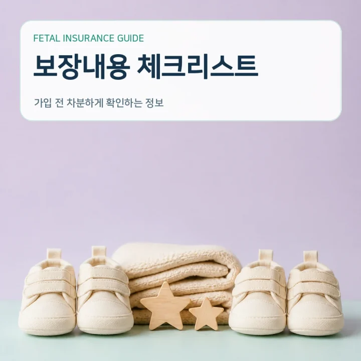 태아보험 보장내용 체크리스트