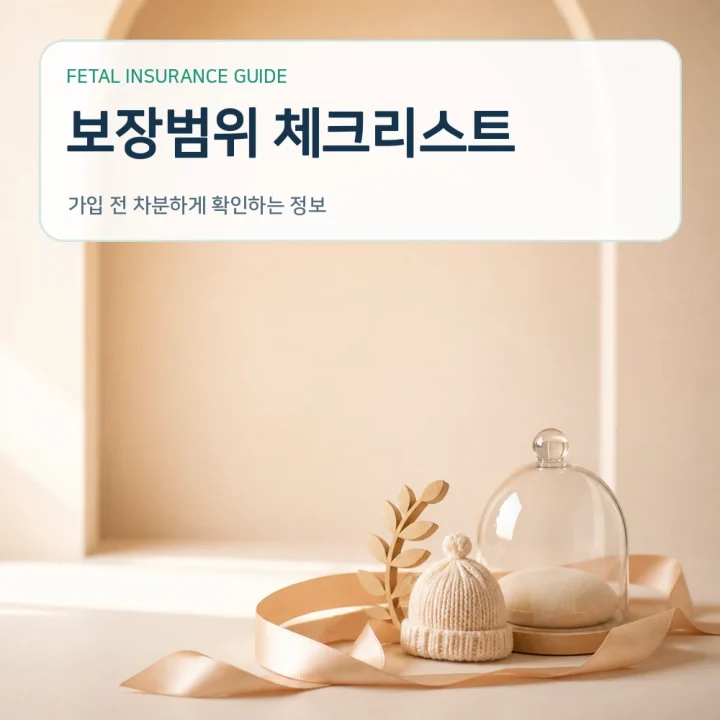 태아보험 보장범위 체크리스트