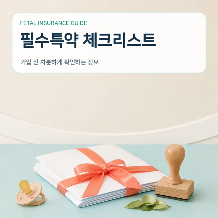 태아보험 필수특약 체크리스트