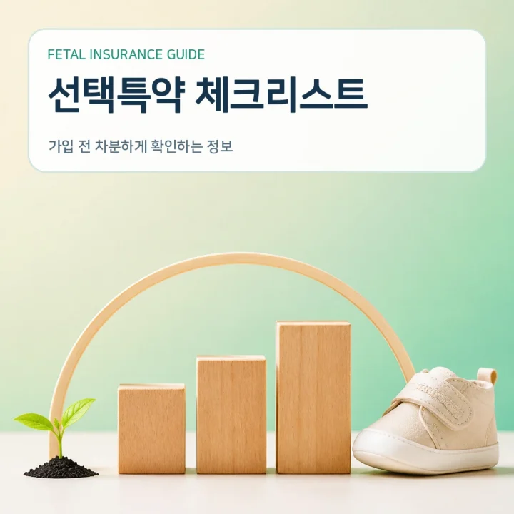 태아보험 선택특약 체크리스트