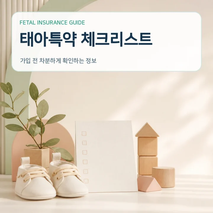 태아보험 태아특약 체크리스트