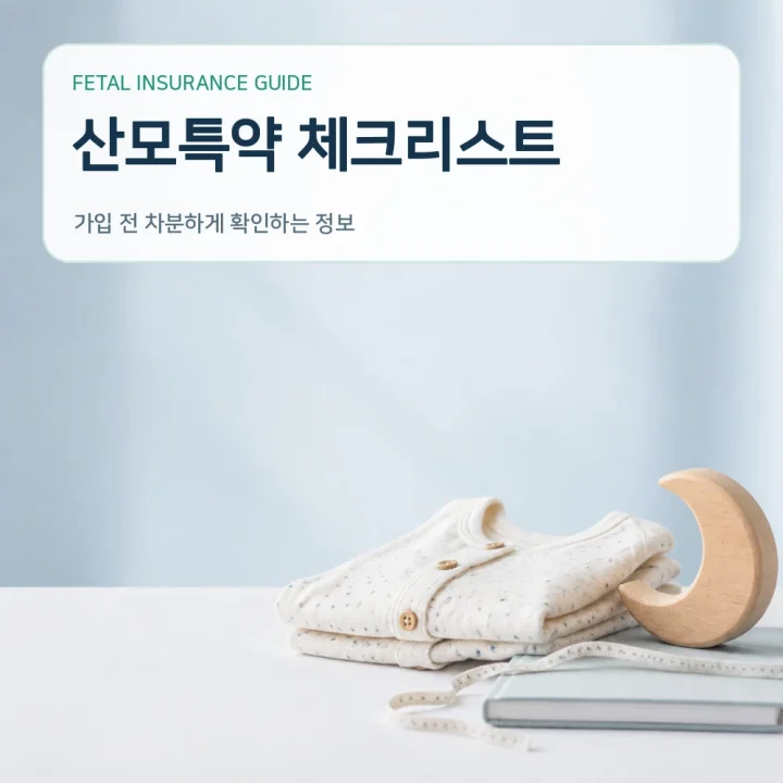 태아보험 산모특약 체크리스트
