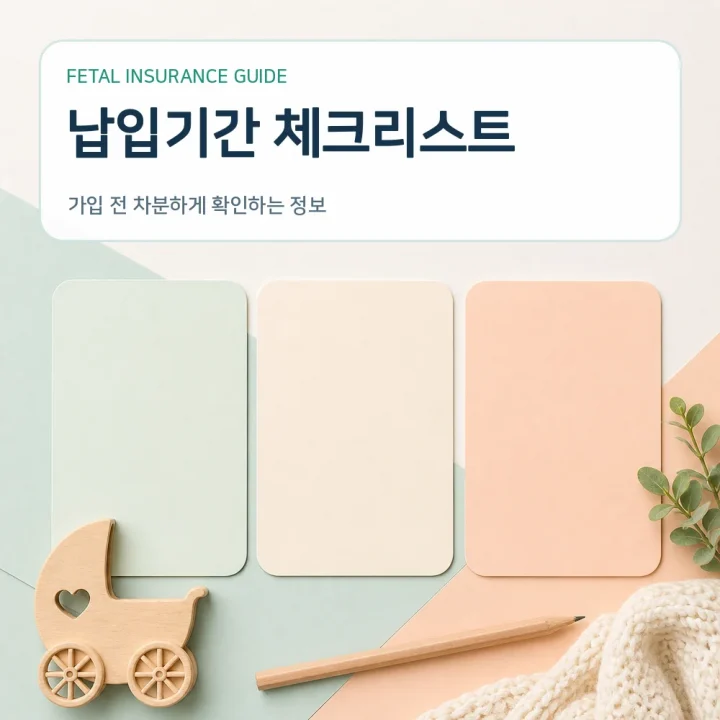 태아보험 납입기간 체크리스트