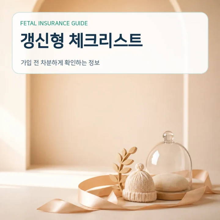 태아보험 갱신형 체크리스트