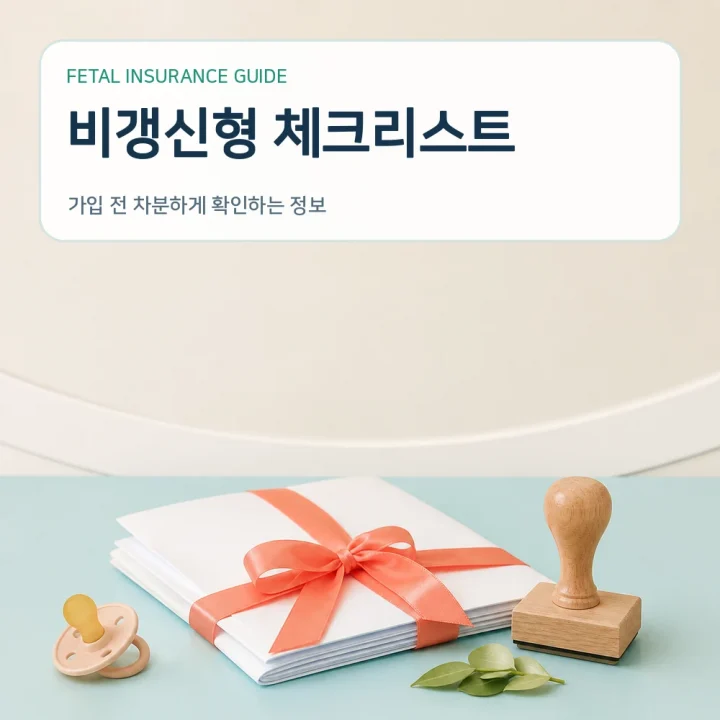 태아보험 비갱신형 체크리스트