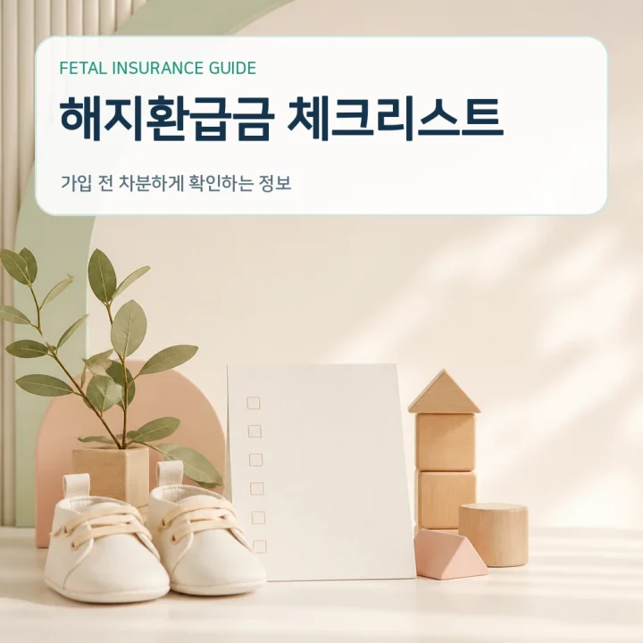 태아보험 해지환급금 체크리스트