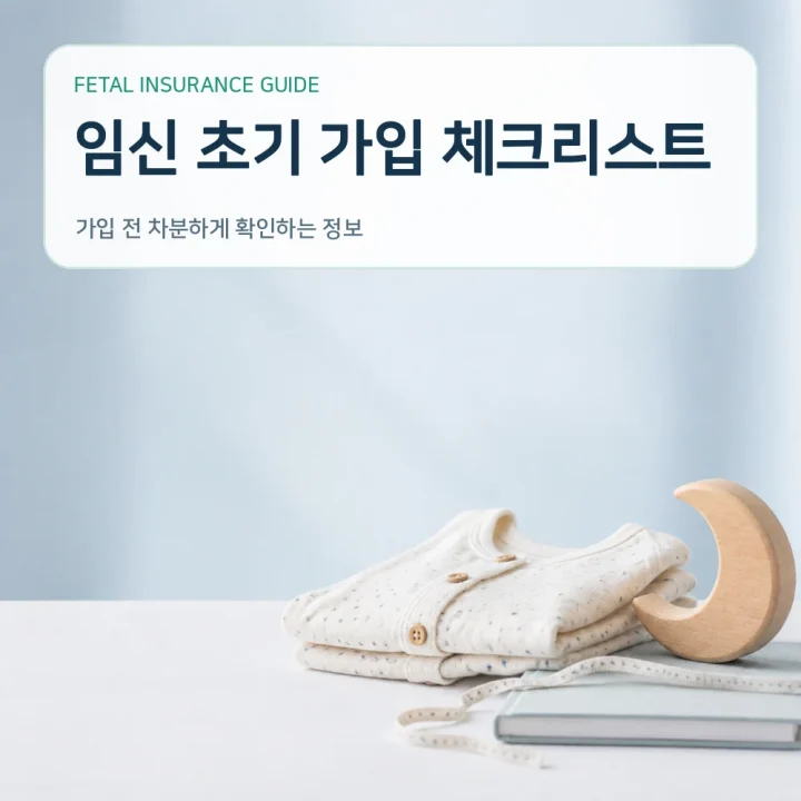 태아보험 임신 초기 가입 체크리스트