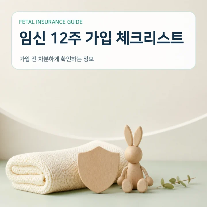 태아보험 임신 12주 가입 체크리스트