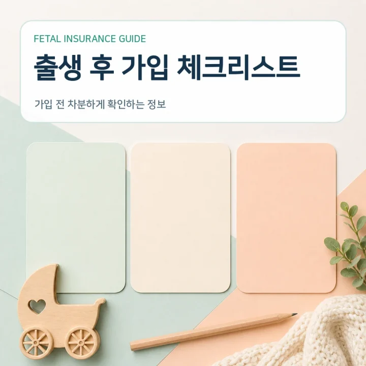 태아보험 출생 후 가입 체크리스트