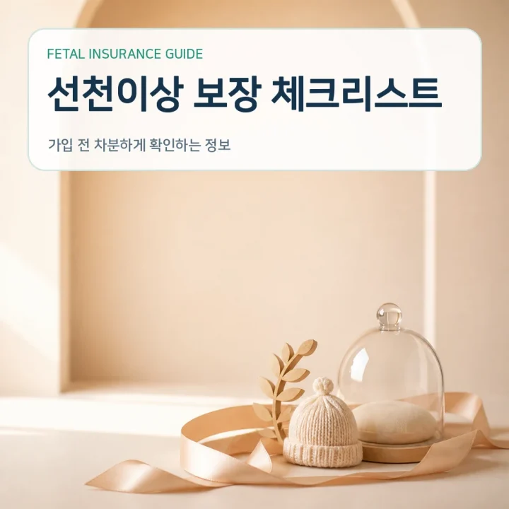 태아보험 선천이상 보장 체크리스트