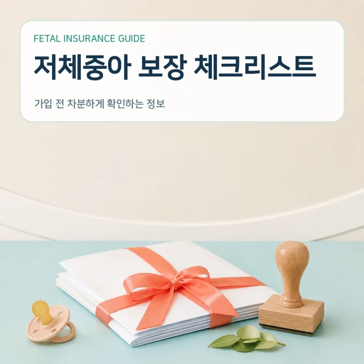 태아보험 저체중아 보장 체크리스트