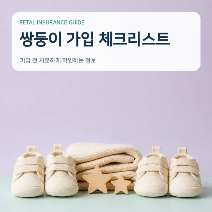 태아보험 쌍둥이 가입 체크리스트