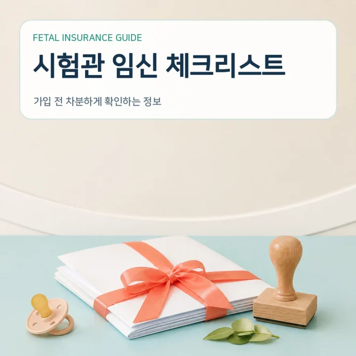 태아보험 시험관 임신 체크리스트