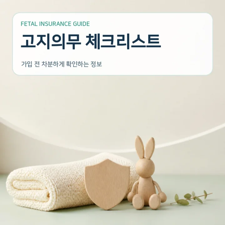 태아보험 고지의무 체크리스트